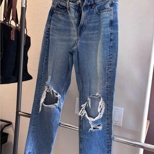 American Eagle Outfitters Blue Distressed Boyfriend Jeans
